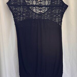 Katiek Black Shirt with Lace